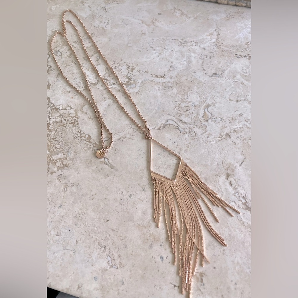 Jules Smith long tassle pendant necklace